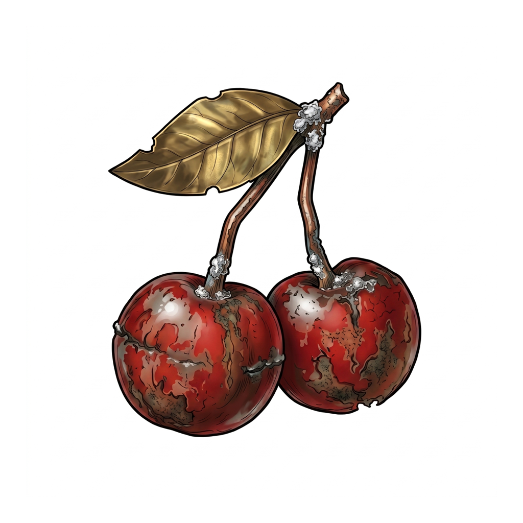 Cherry - Postapo Slot Icon bonus casino cherry digital art gambling game game art game icon icon illustration metal mettalic postapo slot slot icon slotmachine slotonline stylized texture westland