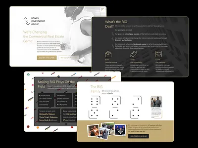 Bones Investment Group Website branding design typography ui ux
