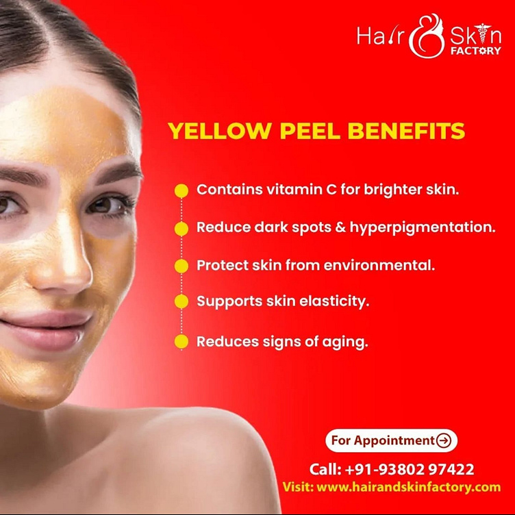 Yellow peel benefits by hair skincare on Dribbble