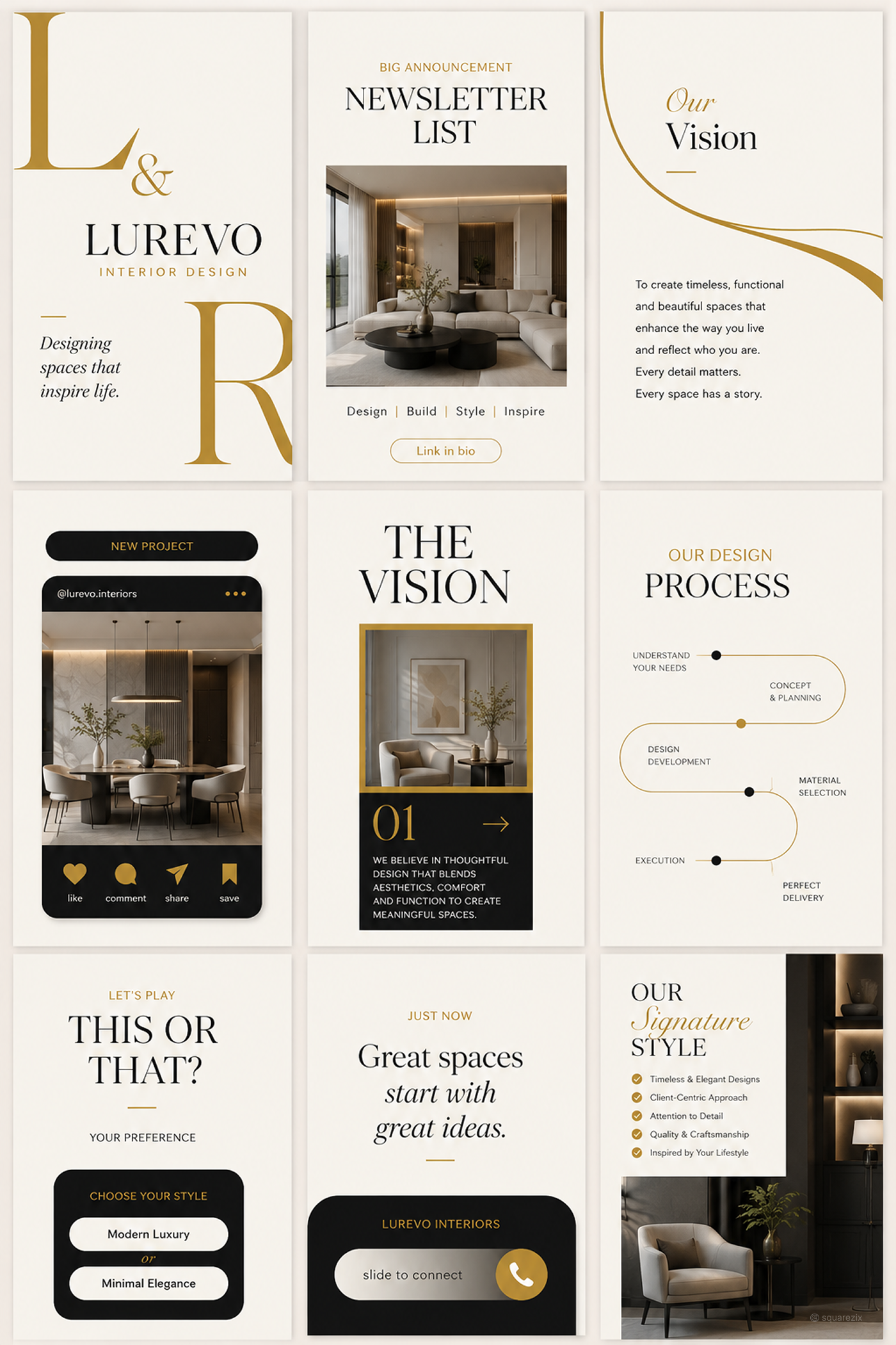 Lurevo Interior Design | Brand Identity brand identity branding interior design branding logo design luxury interior visual identity