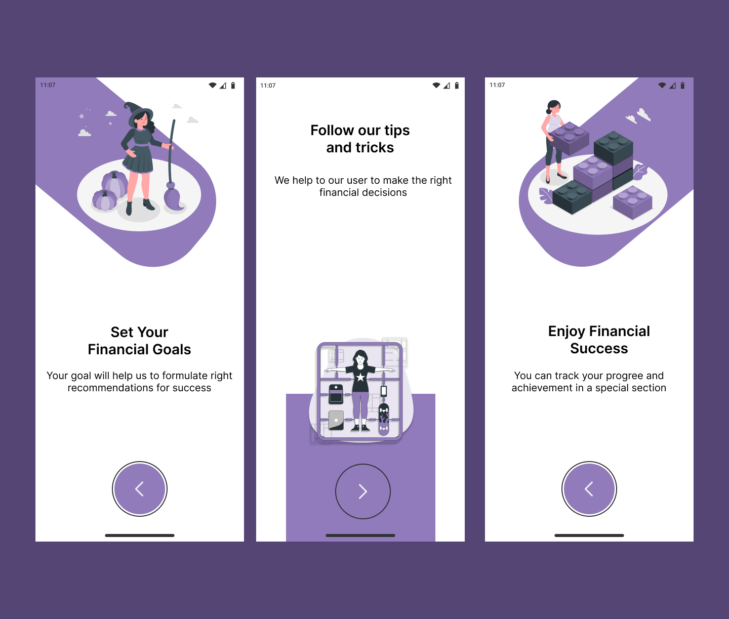 Onboarding process appdesign figma financeapp fintech illustrations mobileapp onboarding ui userflow ux