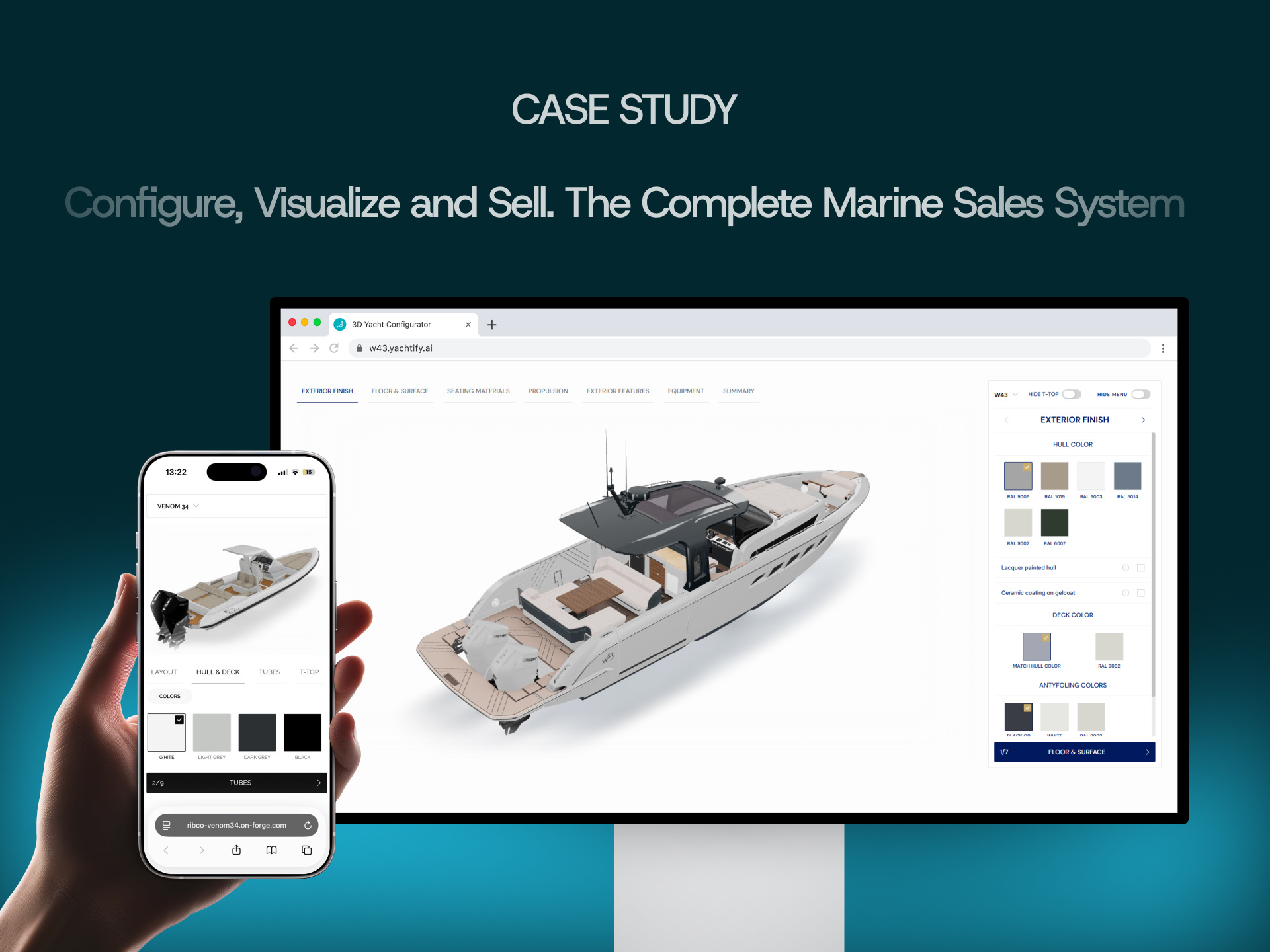 3D Yat Konfigüratörü İçin Kullanıcı Odaklı Deneyim Tasarımı case study configurator design figma landing page product design ui ux web design
