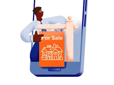 Bitly - ADV illustrations business man daniele simonelli dsgn illustration real estate sign texture vector
