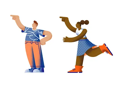 Bitly - ADV illustrations character character design daniele simonelli dsgn illustration pointing texture vector