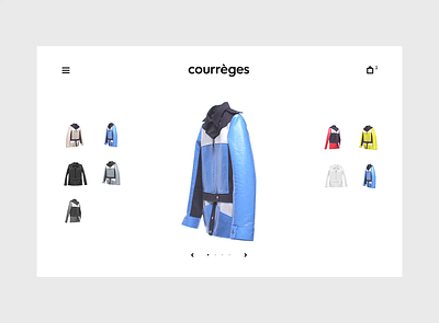 Courrèges 360 animation art direction fashion graphic design luxe luxury motion ui web design