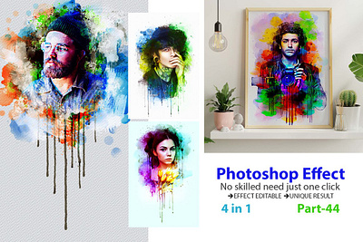 Watercolor Dropping Photo Painting photoshop painting effect