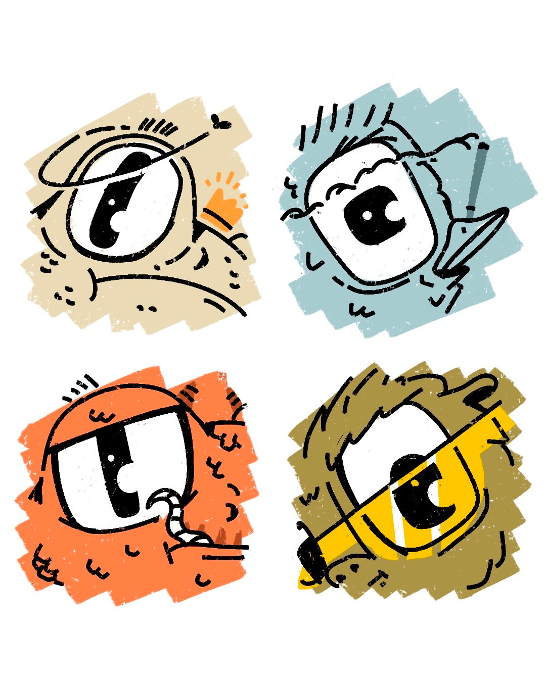 Eye illustration animal bird branding design eyes frog graphic design icon illustration lemur line lizzard minimal nature procreate retro simple ui