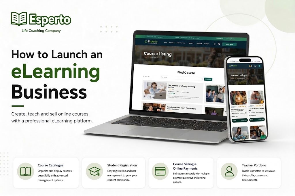 Esperto – eLearning Platform Website UI Design as b2b branding digital education discover e learning education ui education website educational platform interactive design learning platform learning ui online class online courses online learning online platform online school popular web design website design