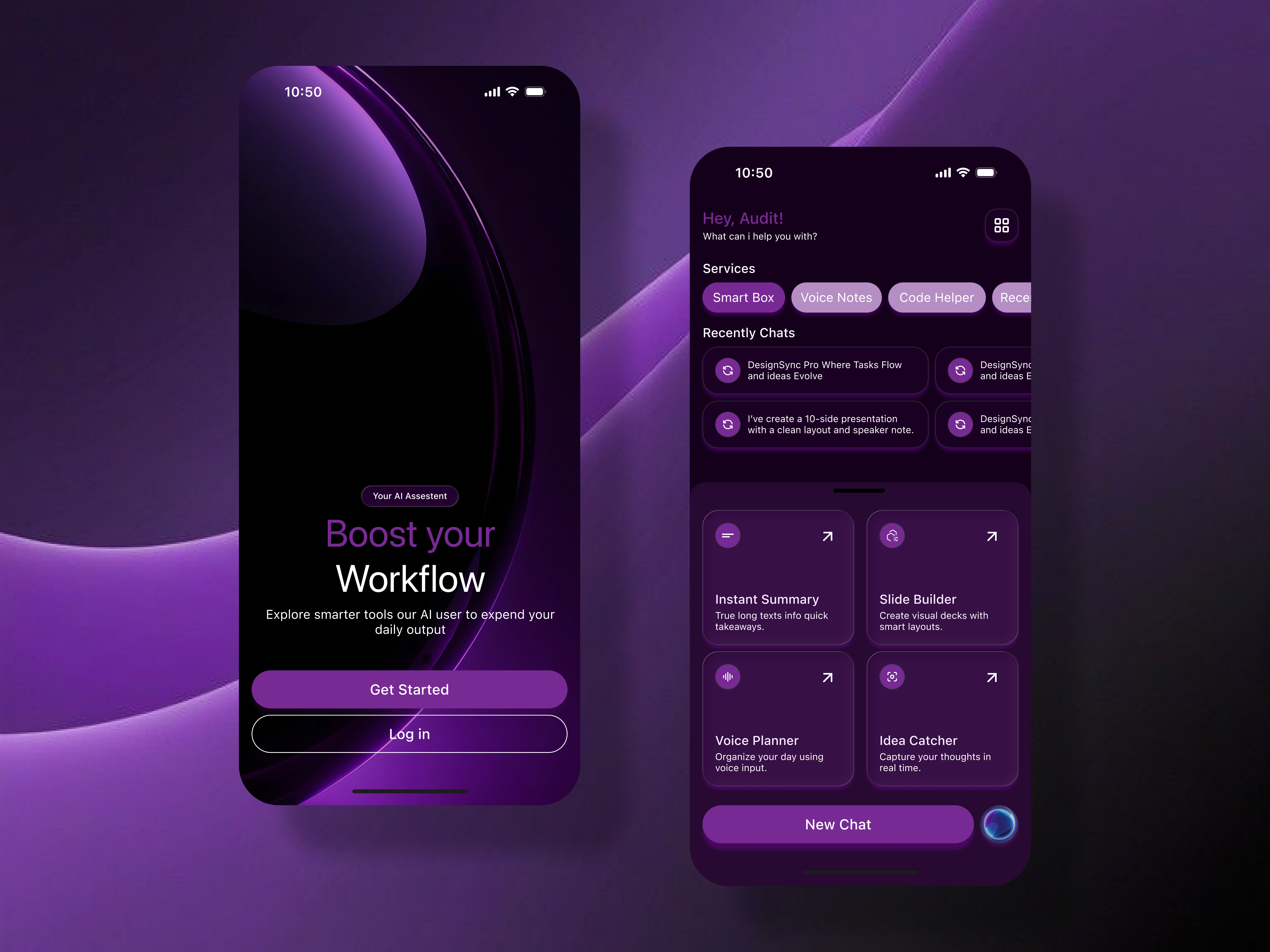 Daily UI #93 — AI Assistant Splash Screen & Dashboard ai appdesign dailyui dailyui93 design designchallenge dribbble figma glassmorphism productdesign uidesign uiinspiration uxdesign