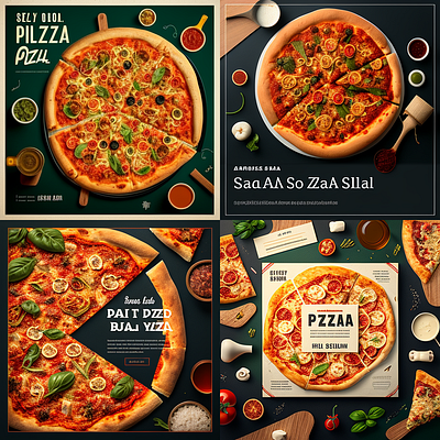 Pizza social media design 3d animation branding design food graphic design hotpizza illustration logo motion graphics pizza ui vector