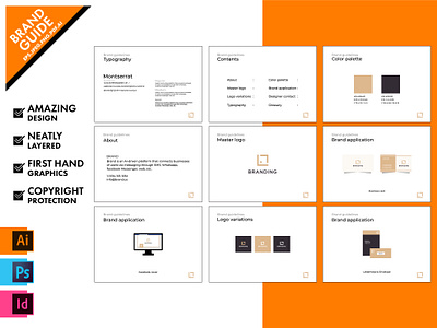 BRAND GUIDE | EPS. Ai. PDF. PSD. Id 3d animation branding design graphic design illustration illustrator logo ui vector