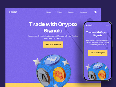 Crypto Signals 3d animation app branding design graphic design logo typography ui ux