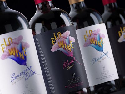 Wine labels design 3d alcohol branding design drink flowine graphic design identity illustration label logo packaging product design wine wine bottle