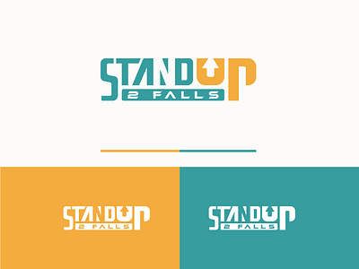 Stand Up 2 Falls Logo Design. a b c d e f g h i j k l arrowlogo brand brandidentity branding creative design flat graphic design letter logo logodesigner logos m n o p q r s t u v w x y z text textlogo up uplogo vector wordmark