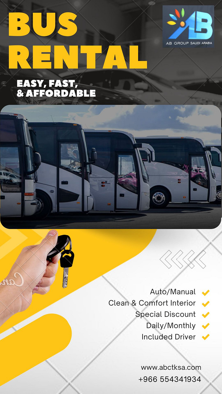 Best Bus Rental service in Saudi Arabia by abct ksa on Dribbble