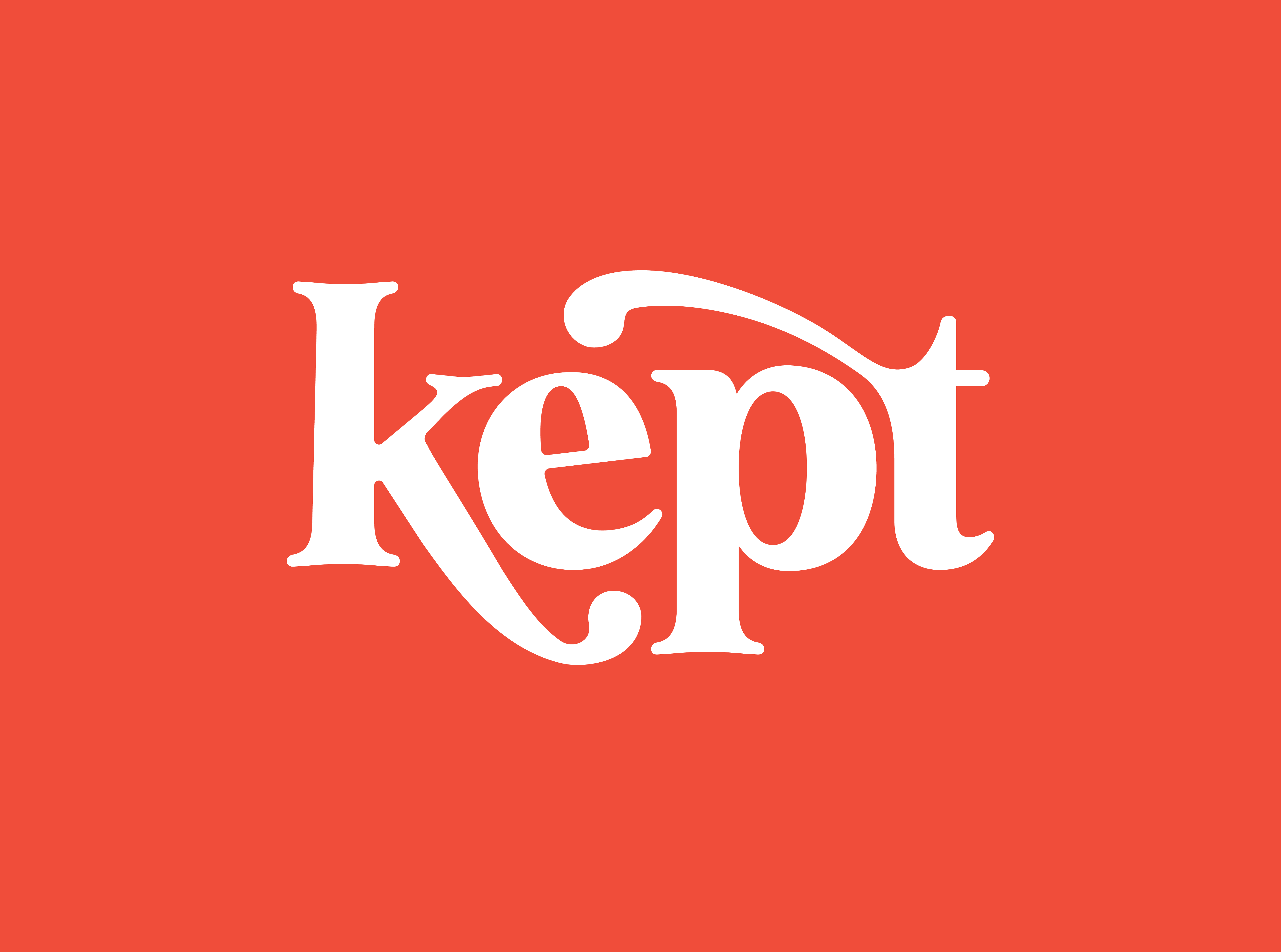 Kept.io app benefits branding cobra collateral graphic design human resources insurance logo promotional items stationery website