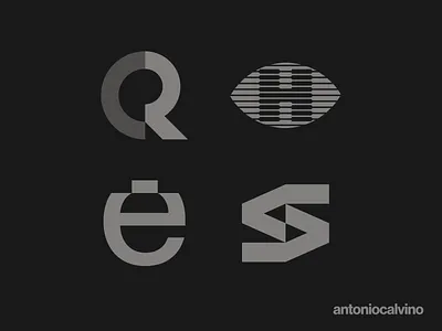 4 Lettermarks brand branding design design studio graphic design graphicdesign identity letterlogo lettermark logo logo collection logo design logo designer logodesign logofolio logoletter logomark symbol symbol mark vector