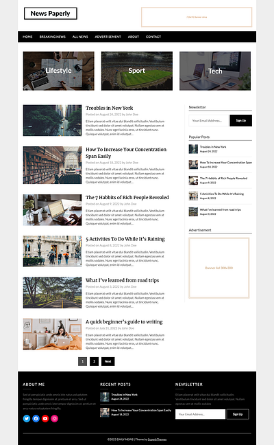 Newspaperly - a magazine & news theme for WordPress free magazine news newspaper template theme website wordpress