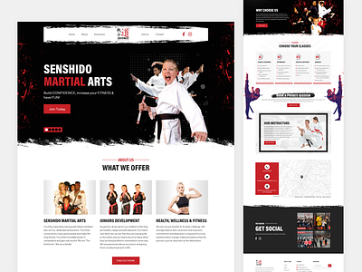 martial art landing page creative fin fitness kick boxing landing page martial art martial art web landing page ui uiux user experience design user interface web web application design web design