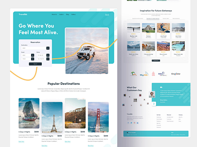 Ui Design Travel Website branding design graphic design ui websiteui