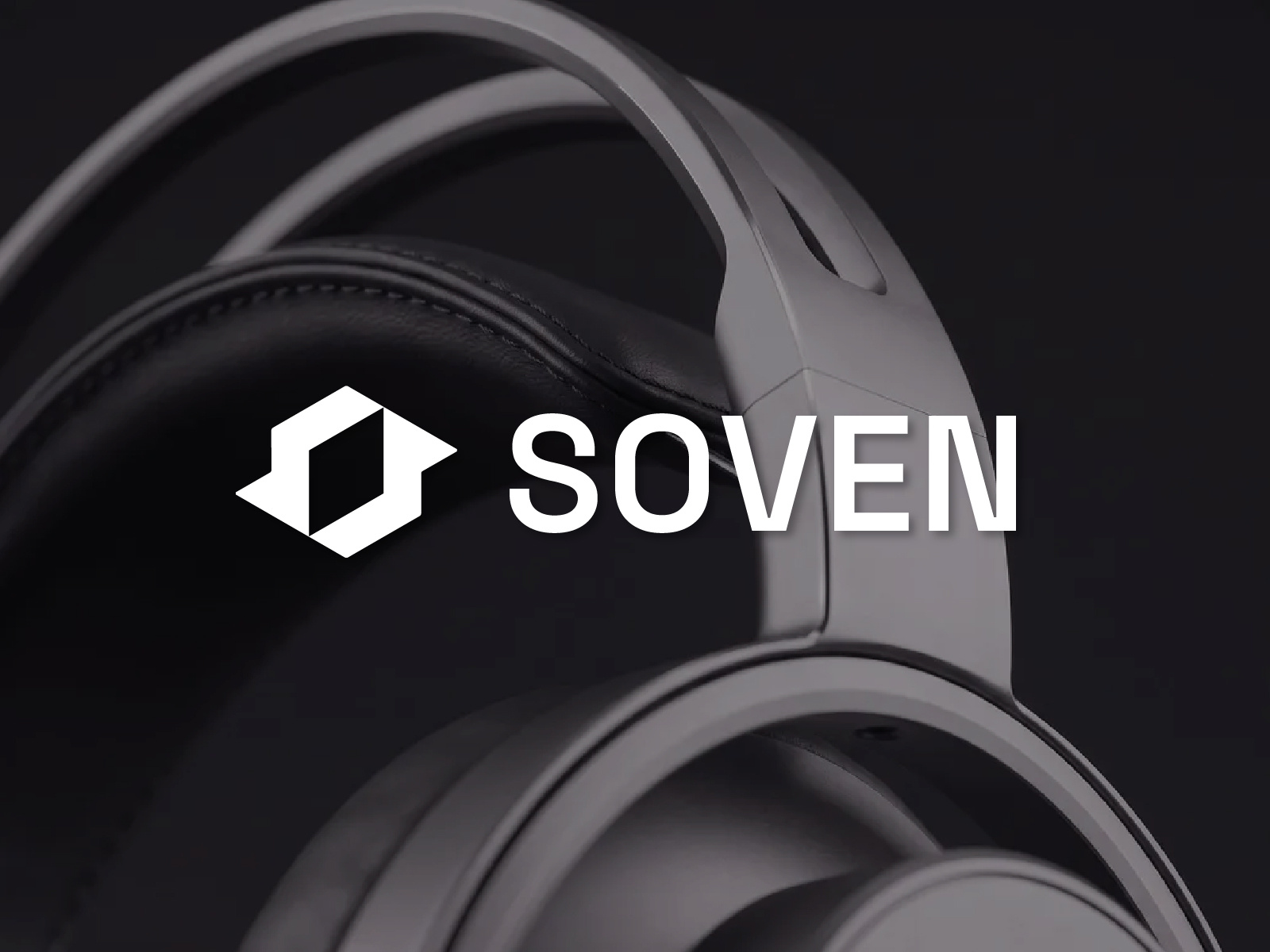 SOVEN — Premium Audio Product Branding ai design art direction audio brand identity branding concept design geometric headphones industrial design logo logo design minimal mockup premium product design product visualization visual identity