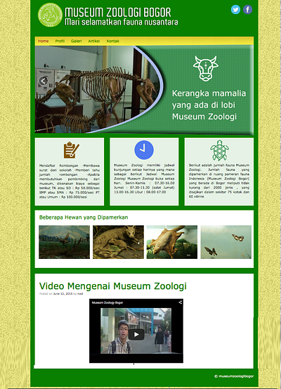 Museum Zoologi Bogor ui ui ux design research