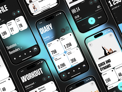 Sports and Fitness App Design active lifestyle app design application branding design fitness graphic design interaction design interface mobile mobile design mobile screens mobile ui sports sports application ui user experience user interface utilities ux
