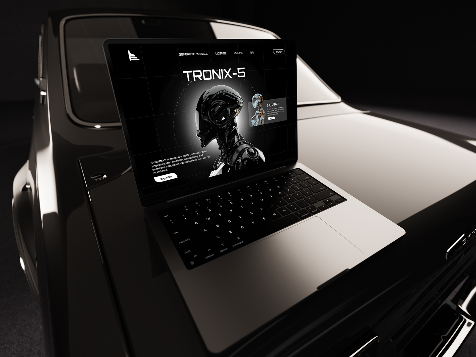 TRONIX-S — AI Robotics Landing Page | Dark UI, 3D Hero 3d ai animation dark ui figma futuristic hero section homepage interface design landing page modern ui product design responsive design robot robotics tech website typography ui design web design website design