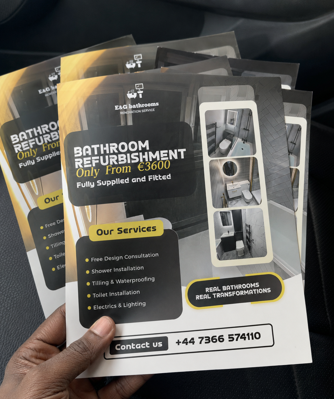 Bathroom Renovation Flyer Design advertising bathroom renovation bathroom renovation flyer design branding business flyer commercial design commercial flyer flyer design poster design social media flyer design