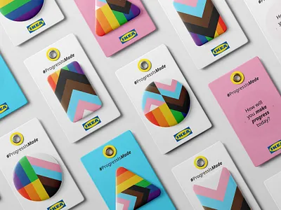 IKEA Pride Campaign 2021 branding campaign design gay ikea lgbtq mockup pins pride