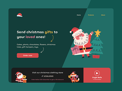 Christmas Gifts Website adobexd app app design branding christmas creative design desktop ecommerce figma gifts interface music product design santa claus ui user interface ux web design