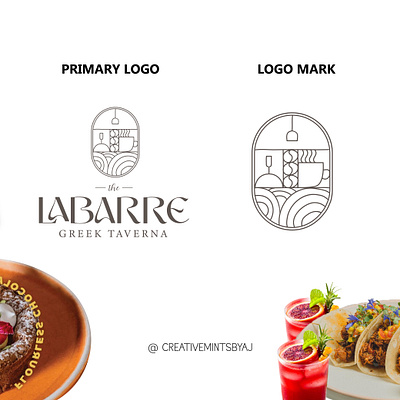 Branding- LaBarre Greek Taverna advertising branding design graphic design logo print typography