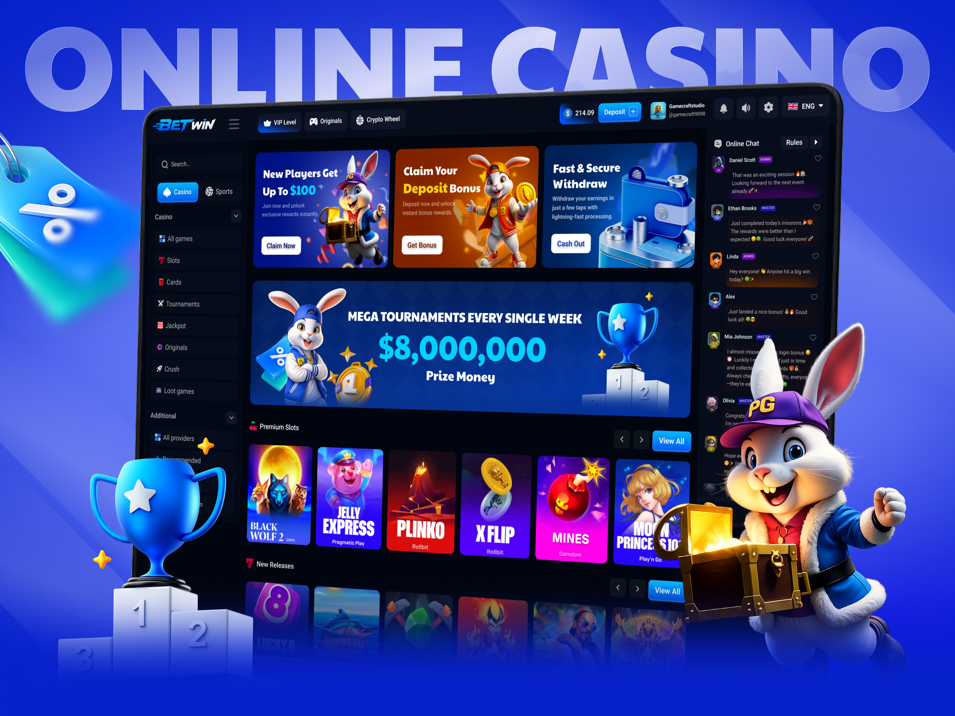 Online Casino - Betting Website UI/UX bonus game casino casino banner casino branding casino game casino interface casino leaderboard casino mobile casino template casino website crypto casino design gambling gambling casino igaming live casino online casino slot slot game web game