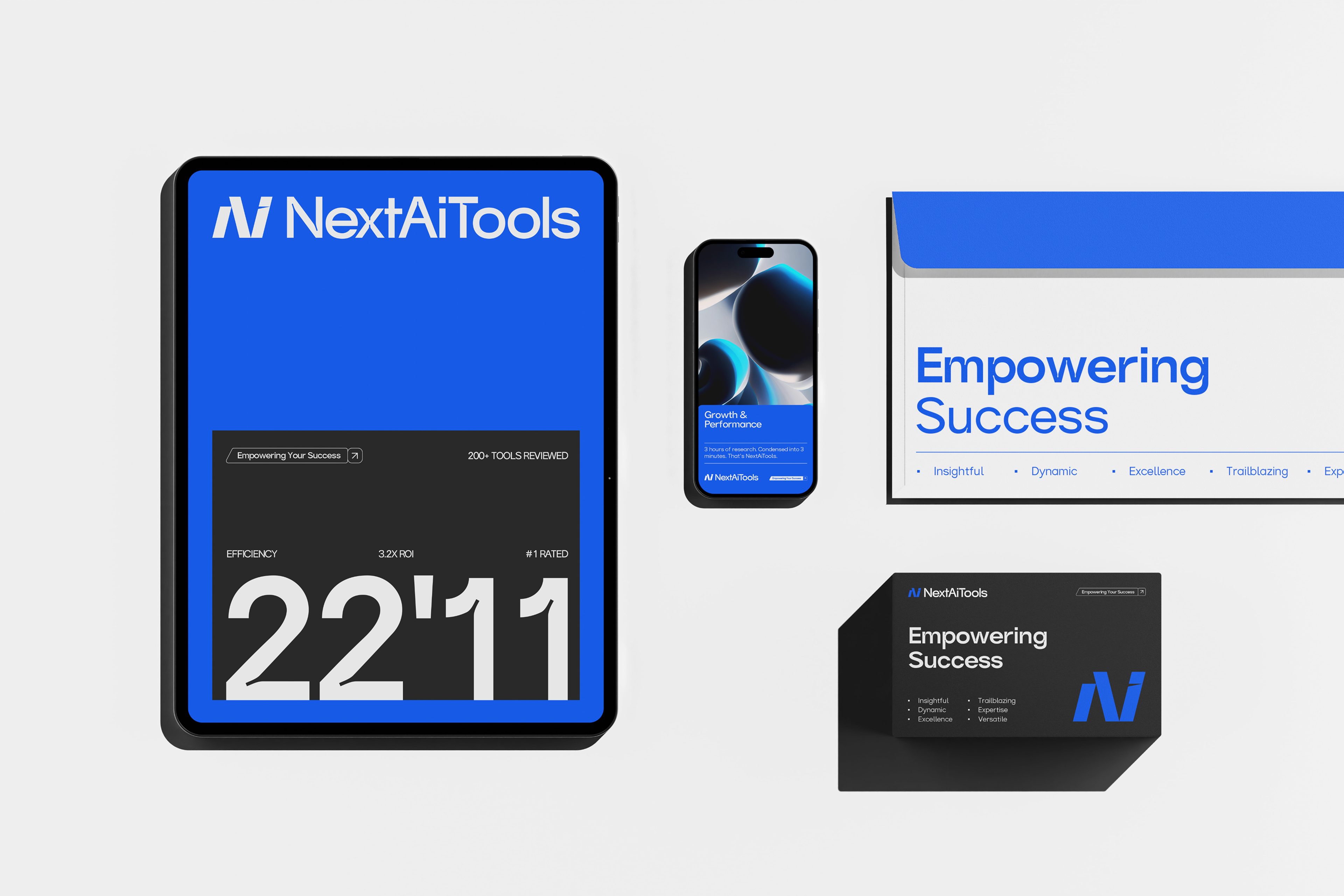 Next Ai Tools - Visual Identity ai branding brand identity branding creative logo graphic design logo logo design minimal logo modern branding saas branding stationery typography visual identity