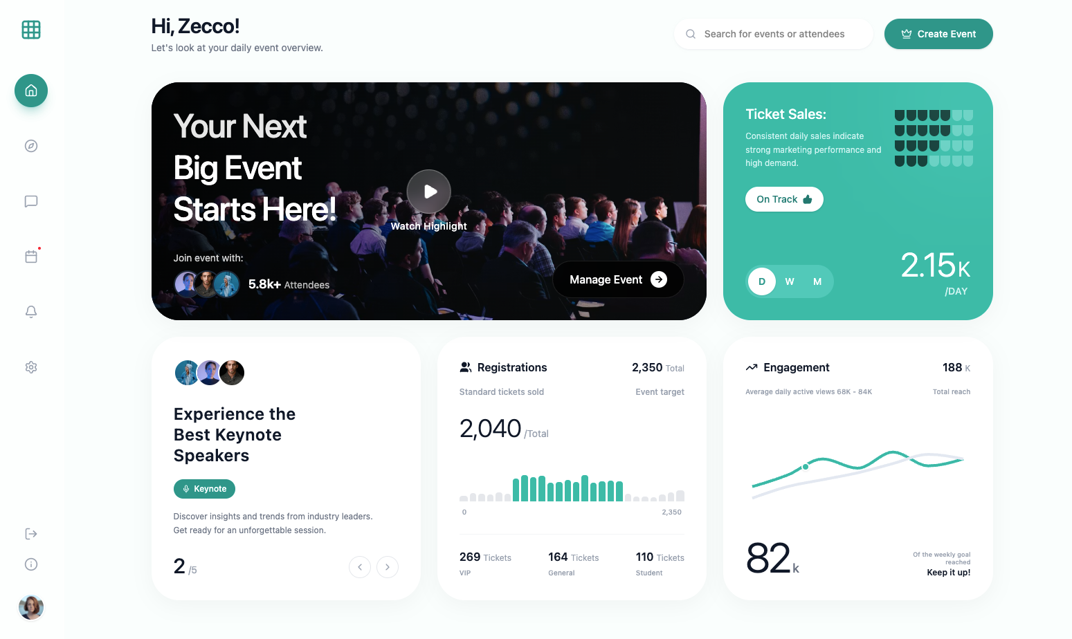 Event dashboard UI 3d animation branding graphic design logo motion graphics ui