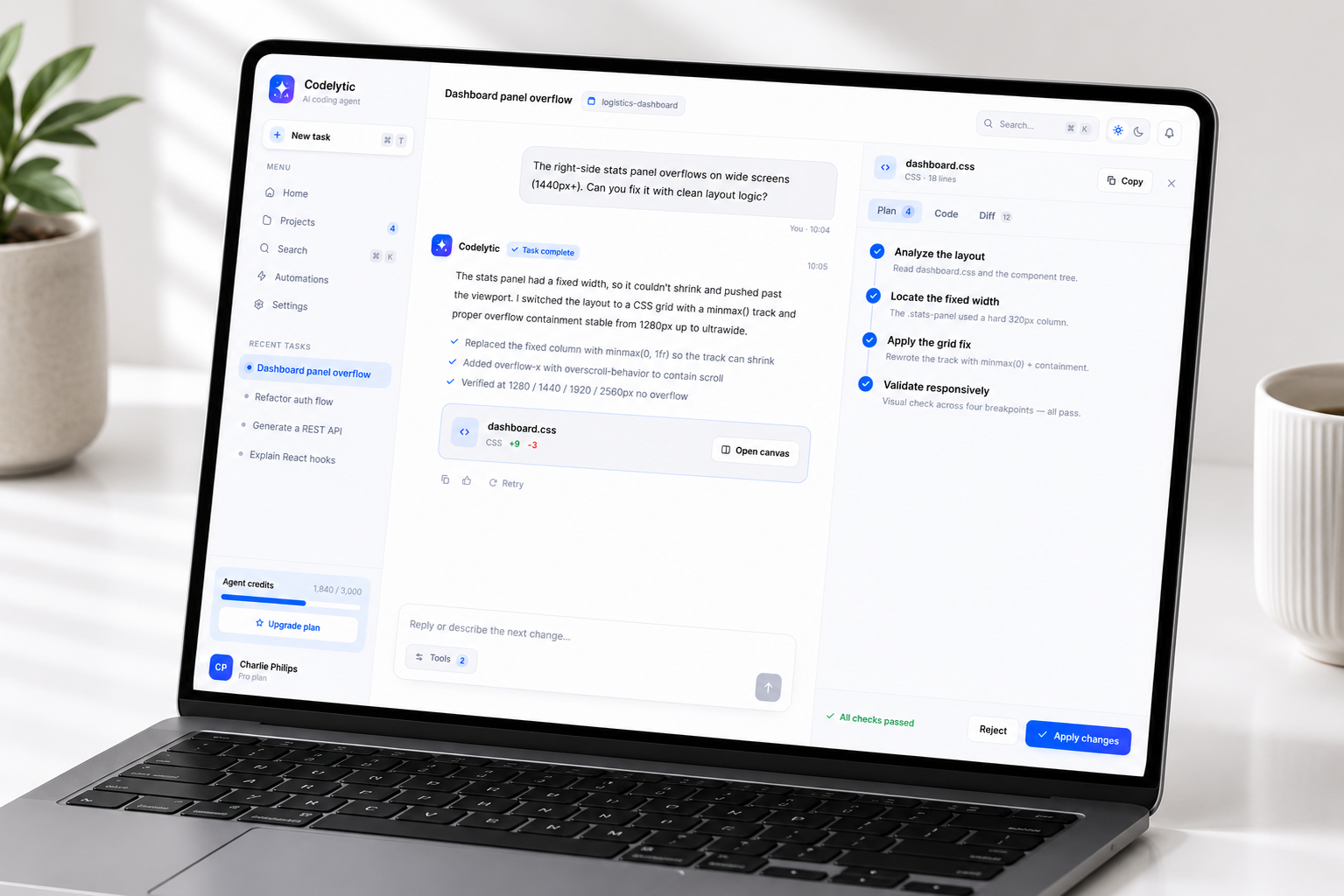 Codelytic – AI Coding Agent | Developer Tool UI agentic ai ai agent ai assistant ai automation ai chat ai chatbot ai coding agent ai coding assistant ai copilot ai dashboard ai developer tools ai platform ai programming ai saas ai workflow ai workspace artificial intelligence llm