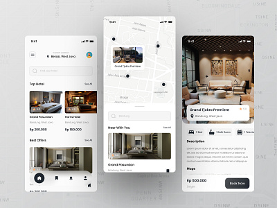 TURU - Hotel Booking app design app booking app branding clean design elegant hotel mobile ui user interface ux web