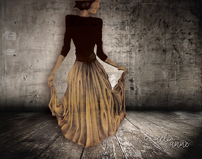 Ethereal Lady 3d art collage illustration multi media superimposed