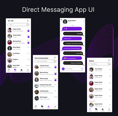 Direct Messaging App Design branding chat dailyui design logo messaging ui ux