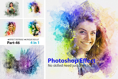 Awesome Watercolor Painting Effect photoshop painting effect