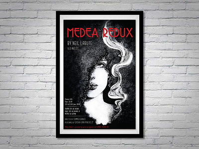 Medea Redux Theatre Poster adobe illustrator graphic design illustration poster stipple theatre