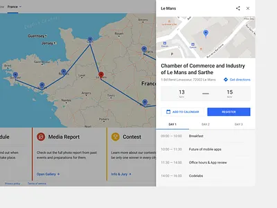 R—S 02 (2013) clean clear design event google interface map minimal product sandbox schedule show tender tour ui ux