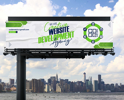 Web Development Agency Billboard Advertisement branding design graphic design illustration logo ui ux web design web development wordpress
