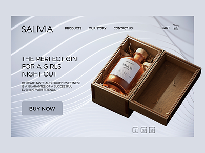 Salivia-gin website/home page/landing page branding design graphic design illustration logo typography ui