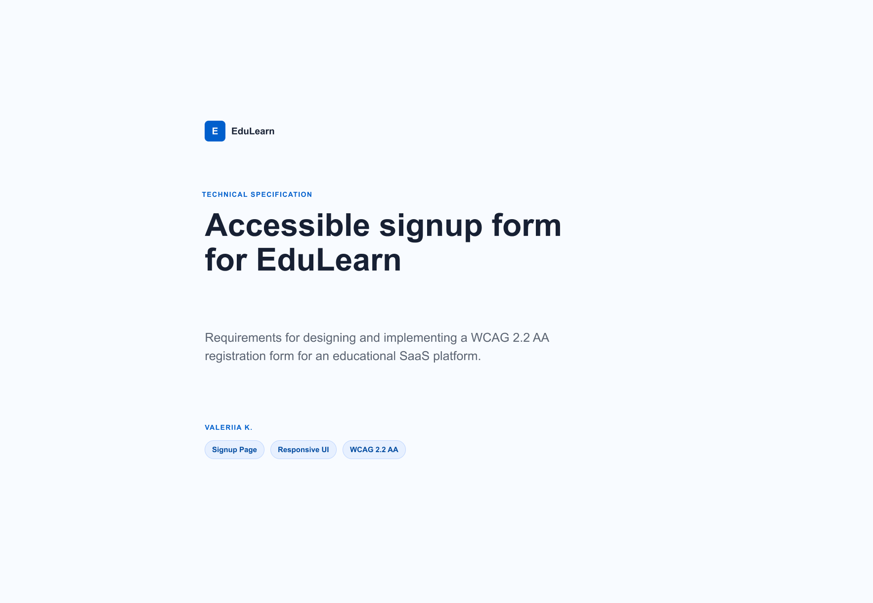 Designing an Accessible SaaS Signup Flow accessibility branding business design colors design ecommerce edtech figma form form design ui wcag