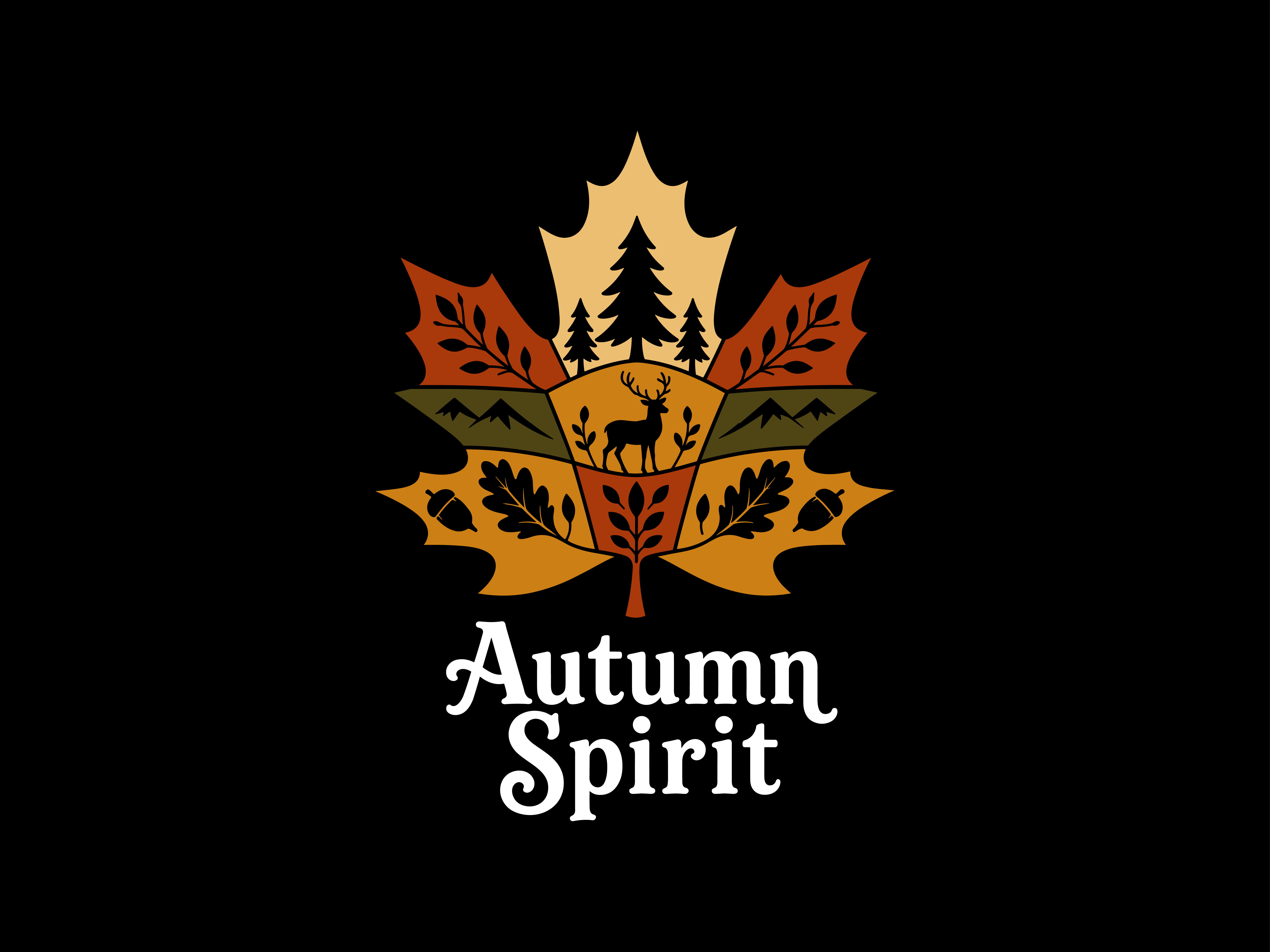 Autumn Spirit & Deer Illustration | Fall Apparel Design apparel design autumn spirit clothing brand cozy vibes deer illustration fall aesthetic fashion design forest illustration graphic design hoodie design maple leaf merchandise mockup nature art outdoor art streetwear t shirt design vector illustration vintage aesthetic wilderness