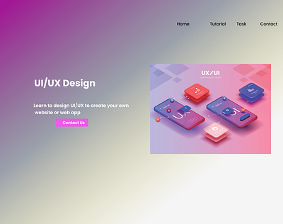 Webpage design 3d graphic design ui