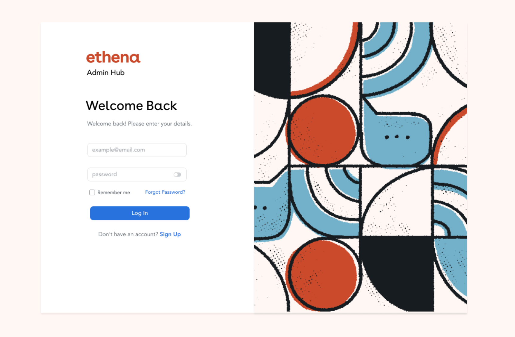 Login page