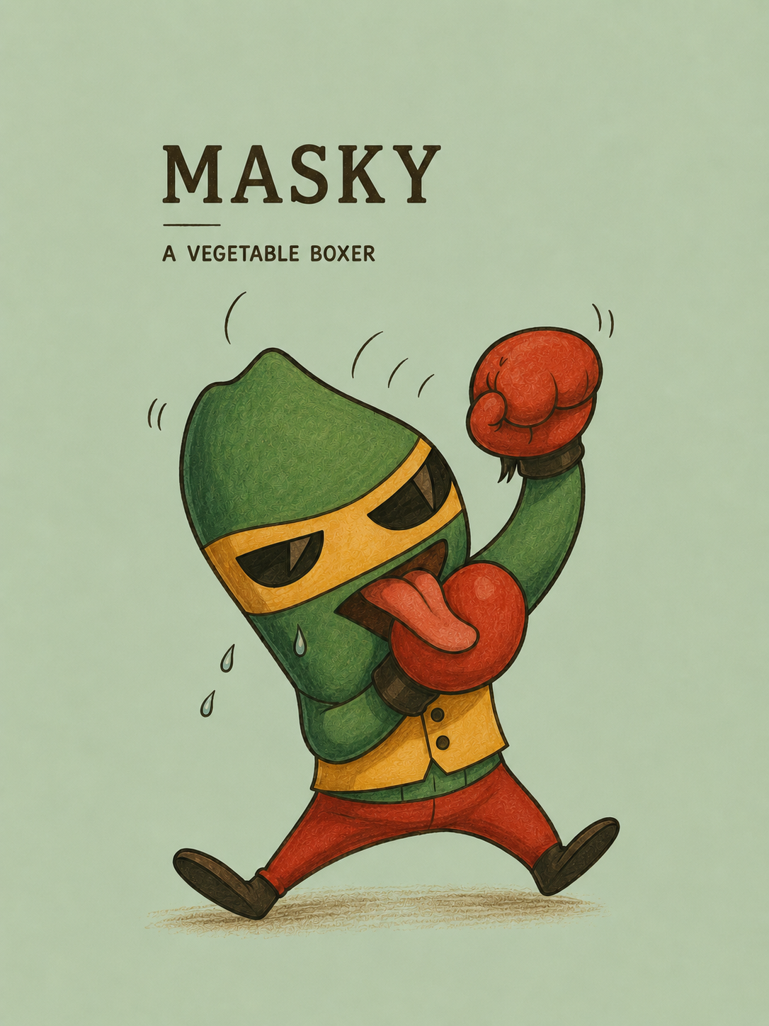 Masky ai ai assisted animation cartoon character character design colored pencil concept art digital illustration dribbble editorial illustration hand drawn illustration mascot poster design stylized vintage illustration whimsical