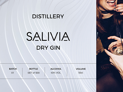 Salivia-gin label/logo branding design graphic design logo